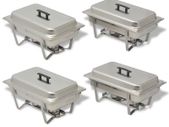 4 Piece Chafing Dish Set Stainless Steel