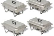 4 Piece Chafing Dish Set Stainless Steel