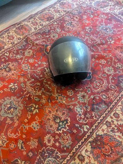 Black Motorcycle Helmet  Small Size