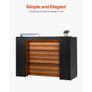 Reception Desk, 62.99 x 23.62 x 43.70 in Rectangular Front Counter Table, Office Reception Desk Front Retail Counter with LED Light, Image 7