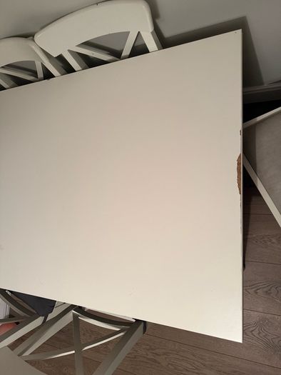 INGATORP Extendable table, white and 6 chairs