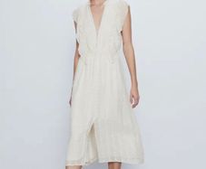 Zara dress embroidered dress large