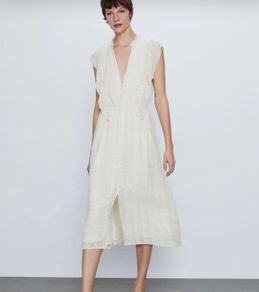 Zara dress embroidered dress large