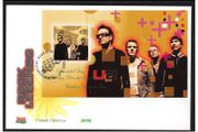 2002 Ireland U2 Commemorative Stamps Miniature Sheet An Post First Day Cover (FDC)