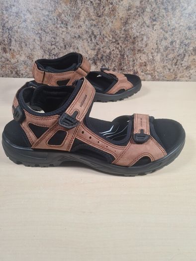 mens ECCO YUCATAN walking sandals brown leather shoes Size UK 10 EU 45