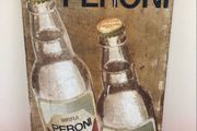 Peroni Beer Genuine Metal sign 50's 60's