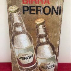 Peroni Beer Genuine Metal sign 50's 60's