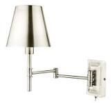 Polished Nickel Metal Light Swing Arm and Toggle Switch