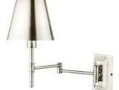 Polished Nickel Metal Light Swing Arm and Toggle Switch