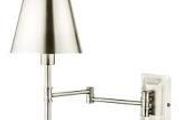 Polished Nickel Metal Light Swing Arm and Toggle Switch