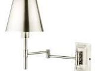 main image for ad Polished Nickel Metal Light Swing Arm and Toggle Switch
