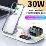 Wireless Charging Station with RGB Light and Digital Clock Image 4