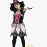 Dazzling Kids Witch Dress with Hat, Wand, and Candy Bag for 7-9 and 5-6 Years old Image 3