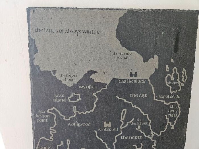 Game of Thrones Westeros Slate map