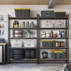 XL  Heavy Duty Set of 2 cellar shelf 200 cm high  Heavy Duty Shelves, Set of 2, Basement Shelves