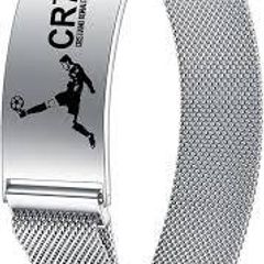 CR7 Bracelet,Sports Football Size 7 Boys' Bracelet,Football Fan Commemorative Bracelet, Stainless Steel Magnetic Adjustable Length Strap Bracelet