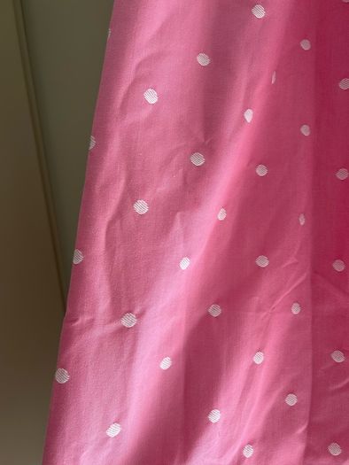 Pink Polkadot Interlined Curtains
