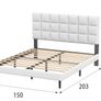 King Bed Frame, Easy Assembly, Sturdy Wooden Slat Support, Upholstered Image 2