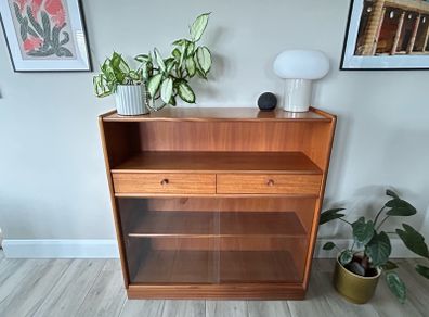 Mid-Century Nathan Teak Display Cabinet / Sideboard
