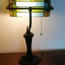 New Tiffany Bankers Lamp  Dragonfly Stained Glass Image 5