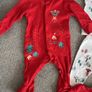 Brand new - Christmas unisex outfit bundle 3-6 months (2 sleepsuits, 2 tops, 2 bottoms, 1 vest and 2 bibs) Image 2