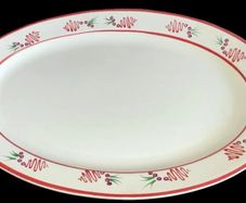 Pristine Vintage 2ft Ceramic Oval Serving Platter