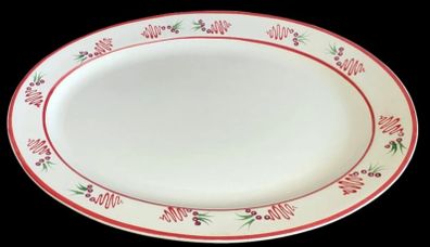 Pristine Vintage 2ft Ceramic Oval Serving Platter