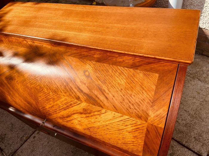 Swedish Egon Ostergaard Roll top teak bureau mid Century