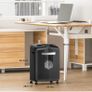 18-Sheet Cross-Cut Heavy Duty Paper Shredder 60-Min Runtime, 23-Litre Pullout Bin, 4 Casters, for Industrial and Business Use, Black Image 7