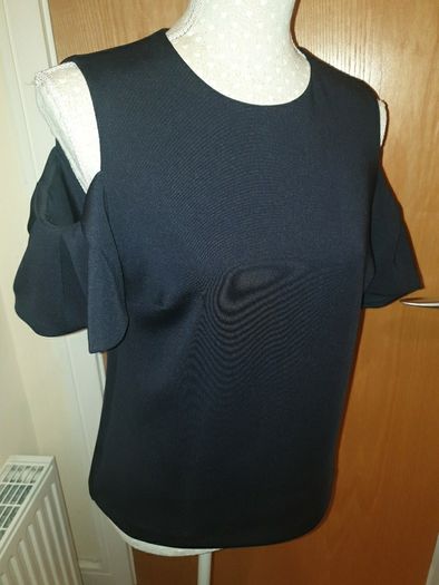 Ted Baker navy cold shoulder top size 2 uk10