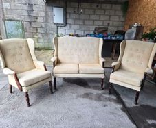 Antique Vintage Sofa & Armchairs Set (3-Piece)