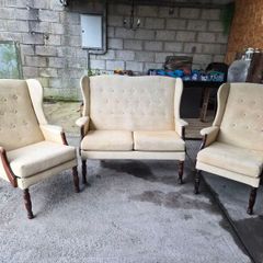 Antique Vintage Sofa & Armchairs Set (3-Piece)