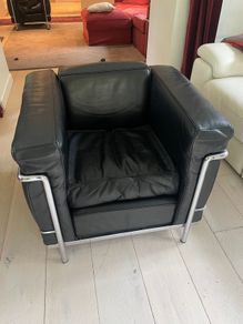 Le Corbusier Leather Armchairs
