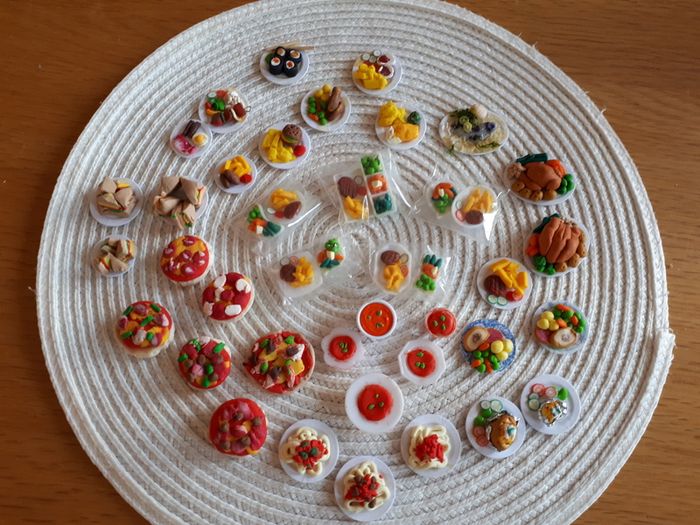 Handmade food miniatures for doll houses