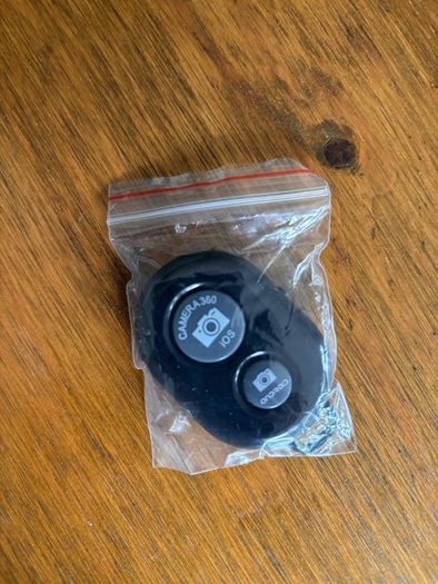 Lightweight tripod for phone or camera, with remote
