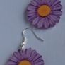 Aster Purple Daisy Flora Earrings Image 9
