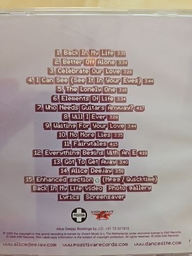 Alice Deejay CD - Who Needs Guitars Anyway?
