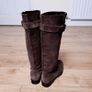 Tods Brown Knee High Suede Buckle Boots Size 36.5 EU Image 7