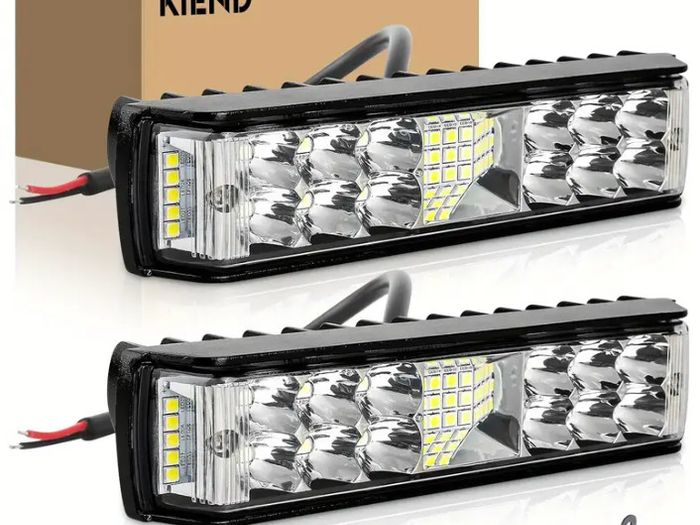2pcs 17.78 cm LED Light Bar 60W 5500LM 6500K White Lighting Off Road Driving Auxiliary LED