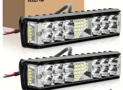 2pcs 17.78 cm LED Light Bar 60W 5500LM 6500K White Lighting Off Road Driving Auxiliary LED