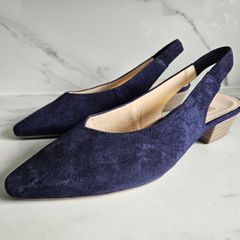 Gabor 61.530.16 womens slingback 3 cm heel suede royal blue shoes new & boxed size 5.5 UK 38.5 UK