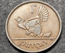 Ireland Excellent 1948 1d Penny Coin