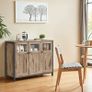 Kitchen cabinet with glass doors and steel frame Image 8