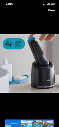 braun new series 7 smart sonic shaver with smart dock station clean charge Wet and Dry Electric Shaver