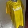 Brand new Wish logo yellow stretchy t-shirt size XL UK18/20 EU46/48 Postage included Image 3