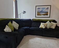 Black Recliner Corner Sofa