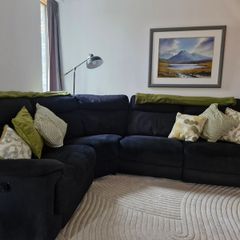 Black Recliner Corner Sofa