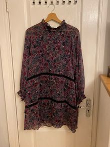 Next ladies paisley layered dress size 12
