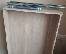 free wardrobe ahelf/storage on metal slide rails
