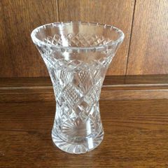 Cut Glass crystal 7 inch vase ( unidentified )